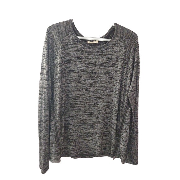 Rag & Bone Women's Top Gray Crew Neck Long Sleeve Zipper Size Small - Picture 1 of 9